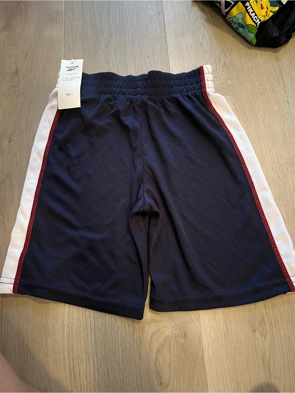 Reebok Navy Shorts with Red Trim